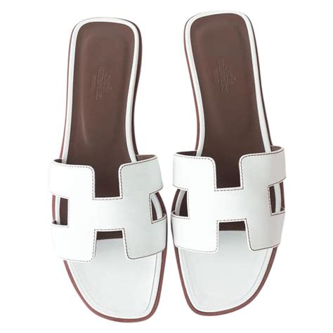 white hermes sandals|hermes woolskin oran sandals.